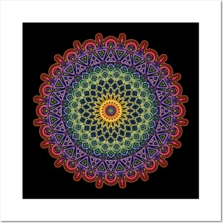 Mandala psychedelic T-Shirt 4 Posters and Art